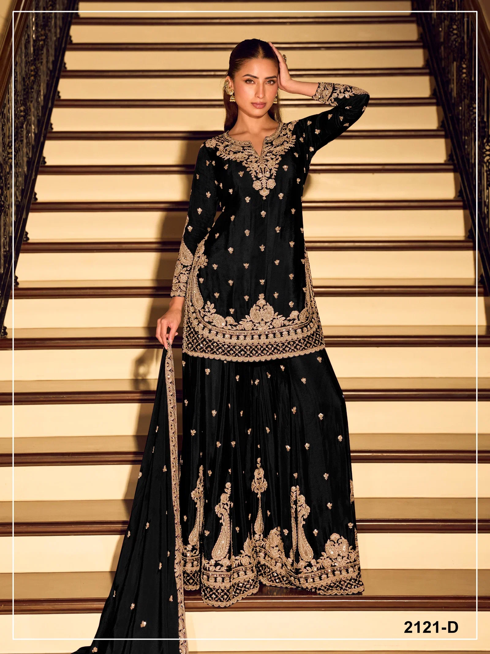 2121 Master Colors A To D Chinon Embroidered Salwar Kameez Collection