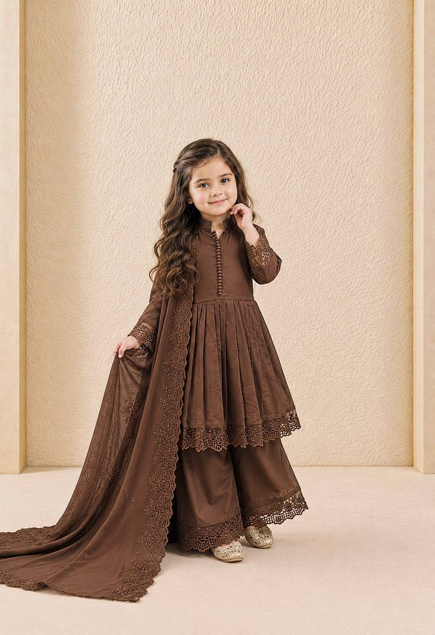 OC 251 Heavy Roman Silk Readymade Kids Anarkali Suits 