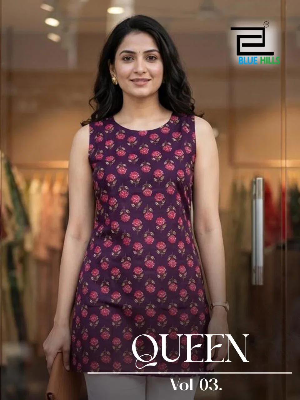 Blue Hills Queen Vol 3 Cotton Printed Short Tops Collection