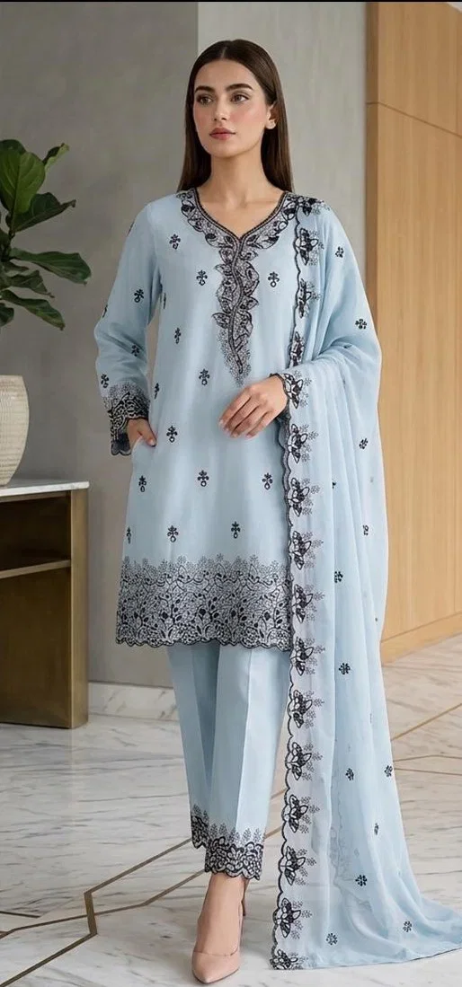 Hoor Tex 835 A To D Georgette Embroidered Salwar Kameez Collection