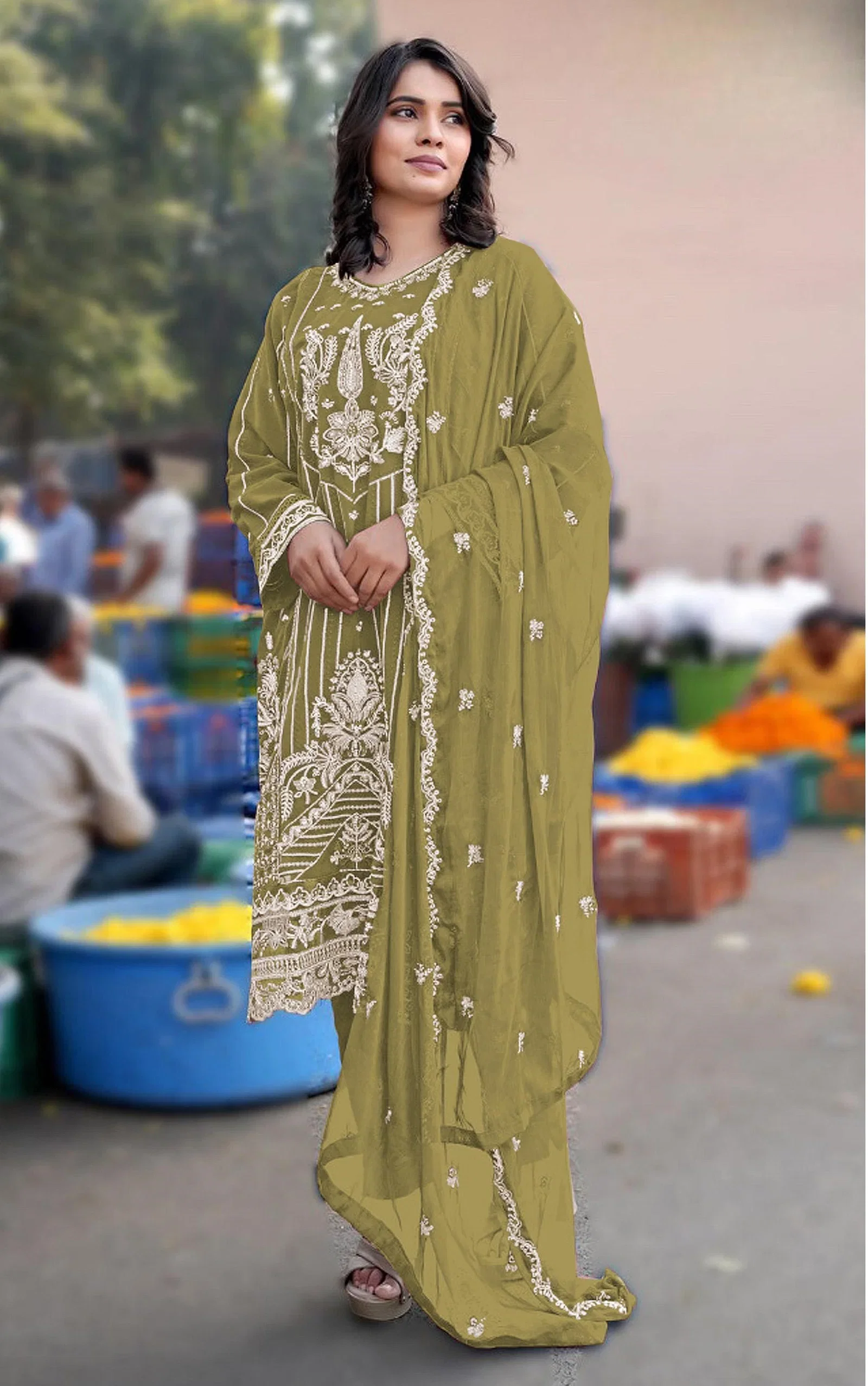 Mah E Rooh 5247 A To D Chiffon Embroidered Salwar Kameez
