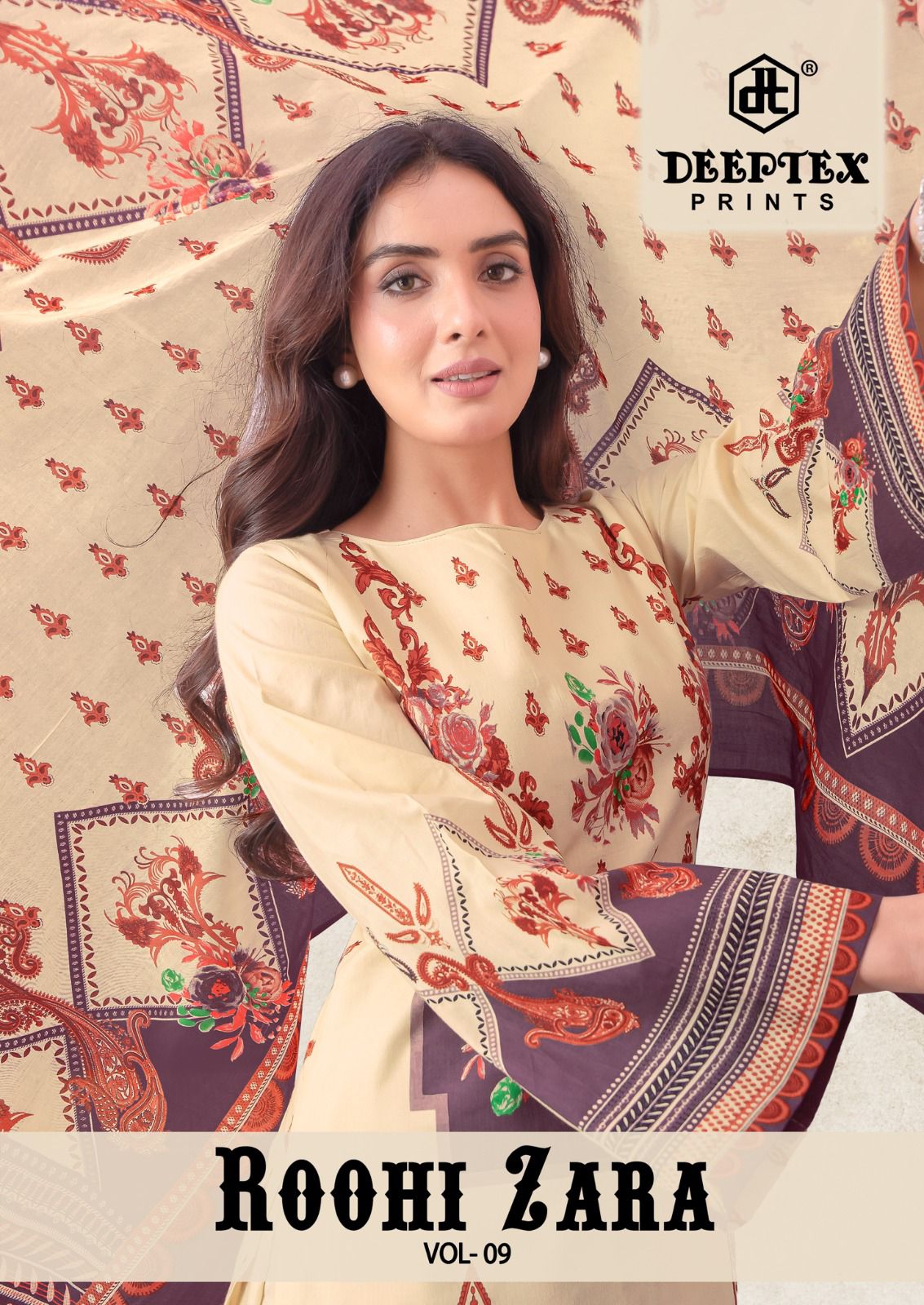 Deeptex Roohi Zara Vol 9 Cotton Printed Fancy Readymade Karachi Dress Collection
