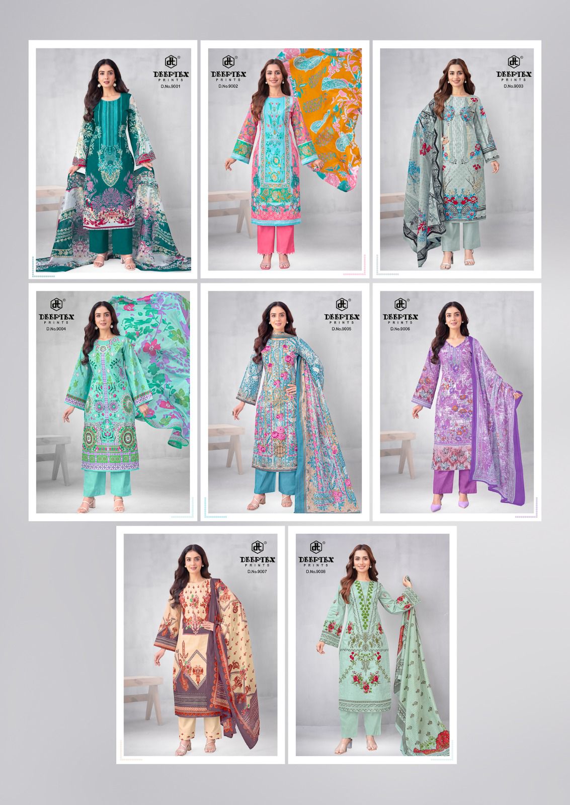 Deeptex Roohi Zara Vol 9 Cotton Printed Fancy Readymade Karachi Dress Collection