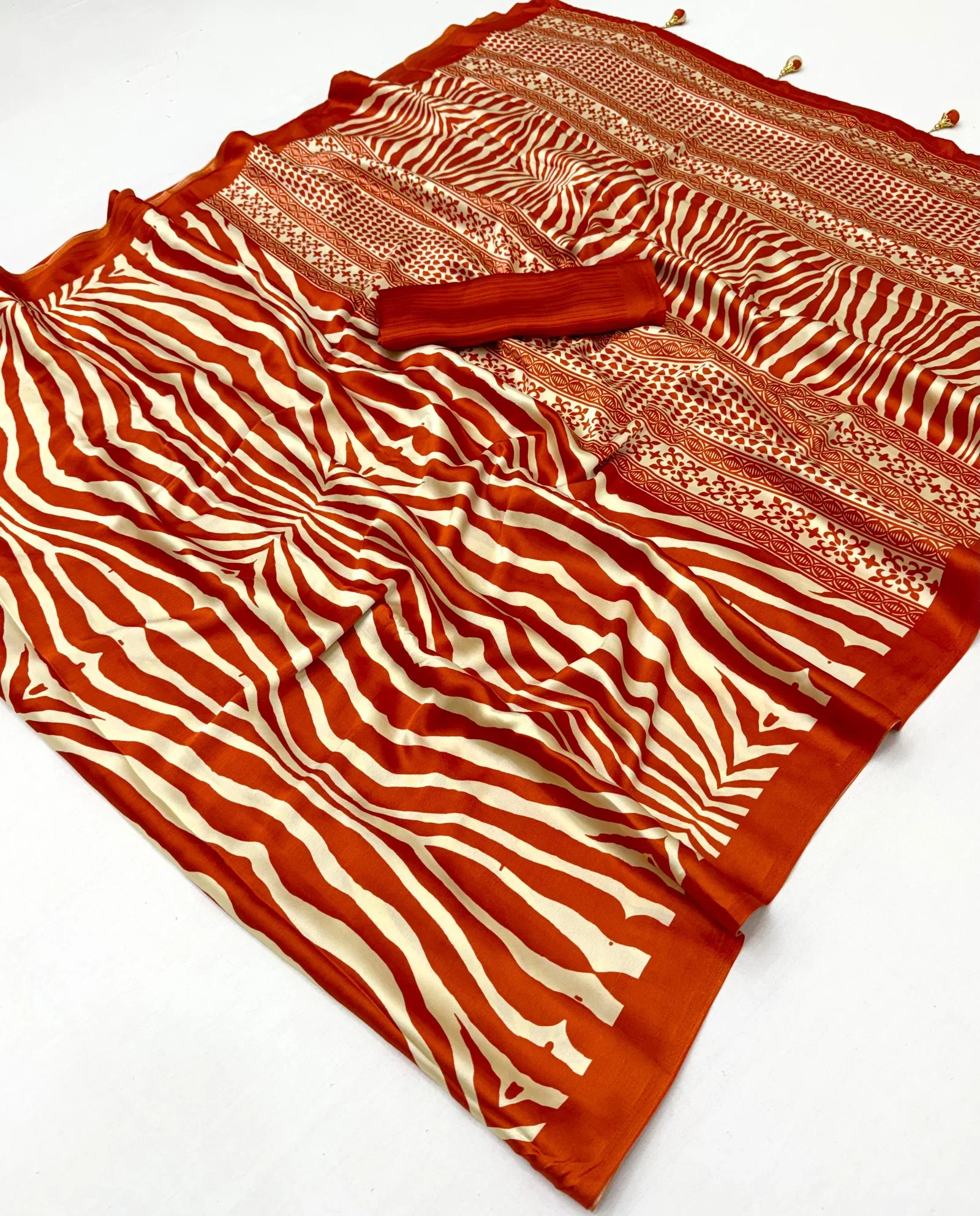 Lux Vol 37 Semi Modal Strip Design Saree Collection