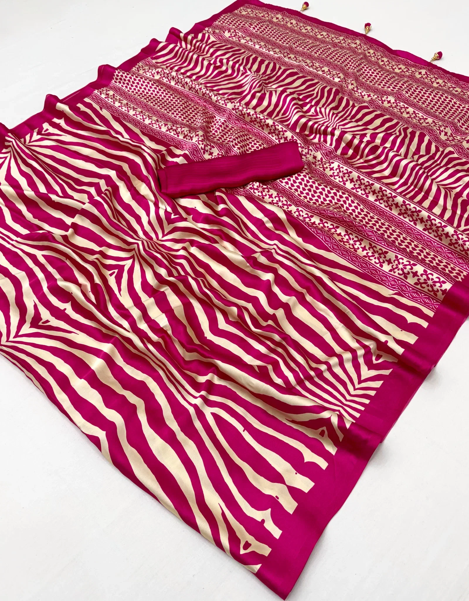 Lux Vol 37 Semi Modal Strip Design Saree Collection