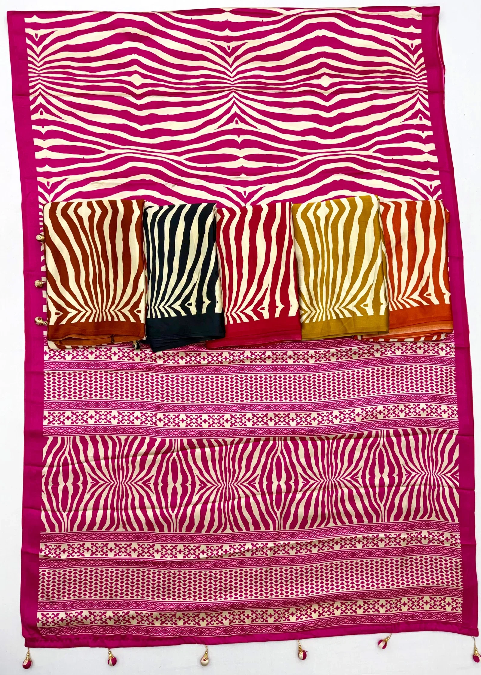 Lux Vol 37 Semi Modal Strip Design Saree Collection