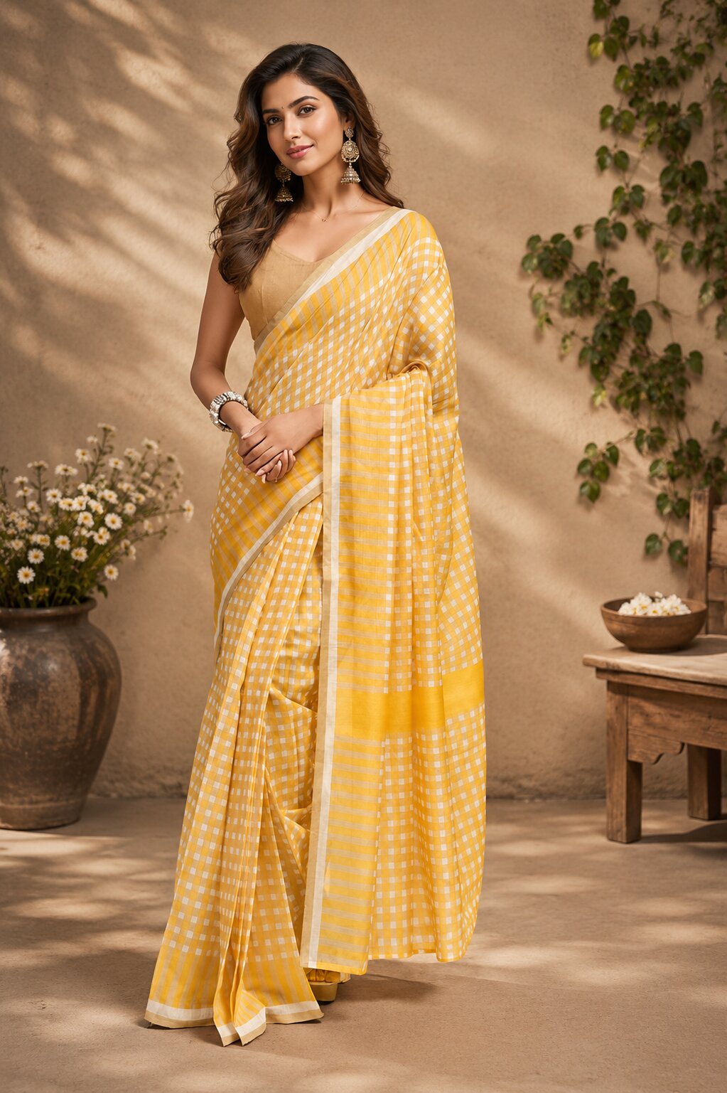 Meera 340 Party Wear Printed Chanderi Cotton Ready to Wear Saree with Un Stitched Blouse