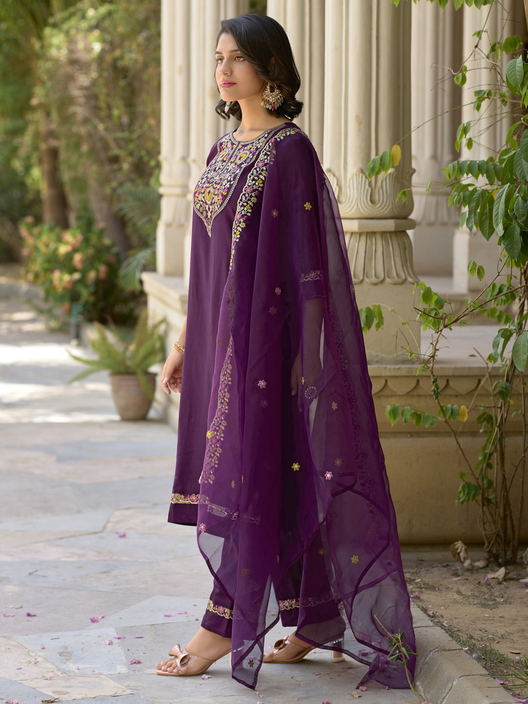 VP 9580 Purple Viscose Rayon Kurta and Pant