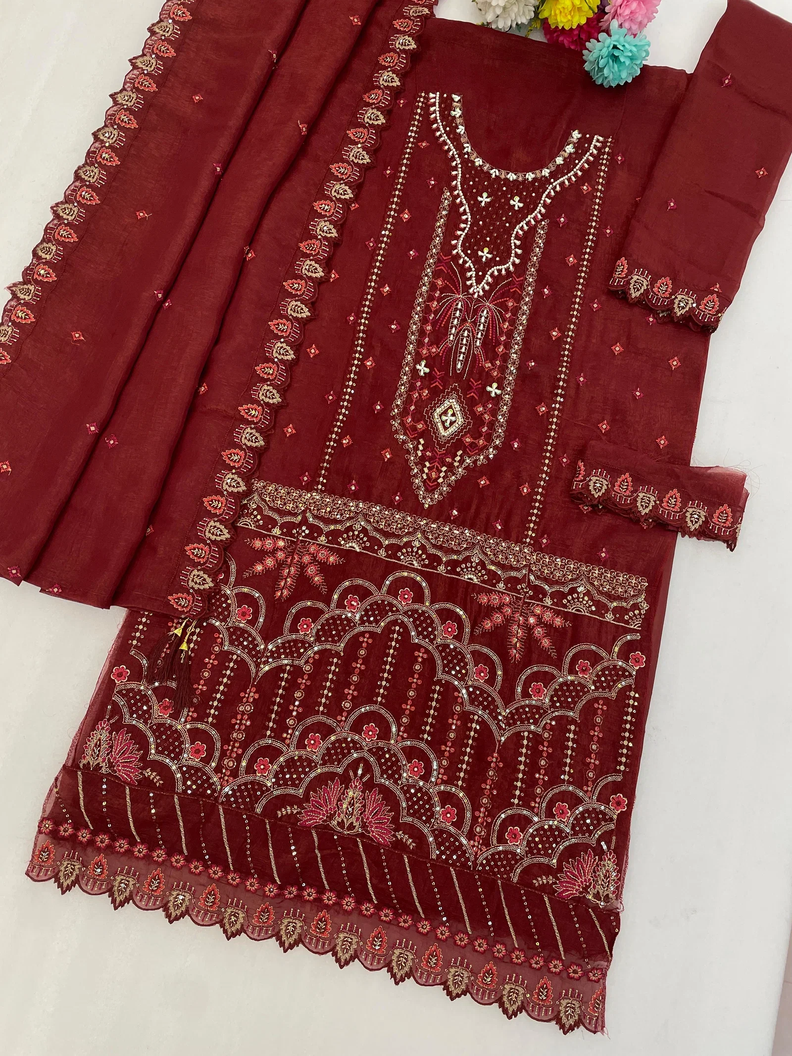 Mah E Rooh 5250 A To E Crunchy With Embroidered Salwar Kameez Collection