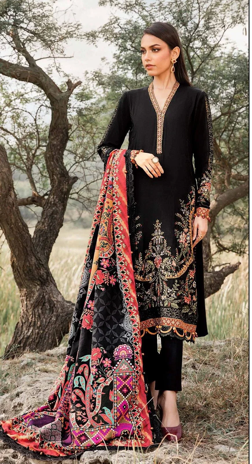 Bilqis B 175 A And B Lawn Cotton Embroidered Salwar Kameez