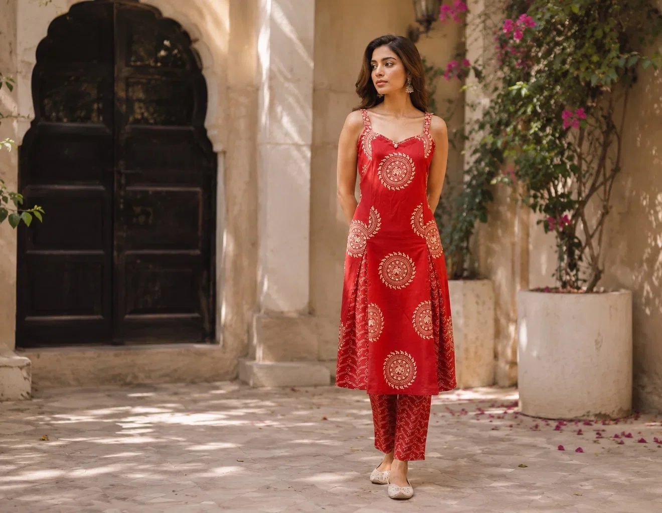 Naisha Spaghetti Style Premium Cotton Kurti With Bottom Collection