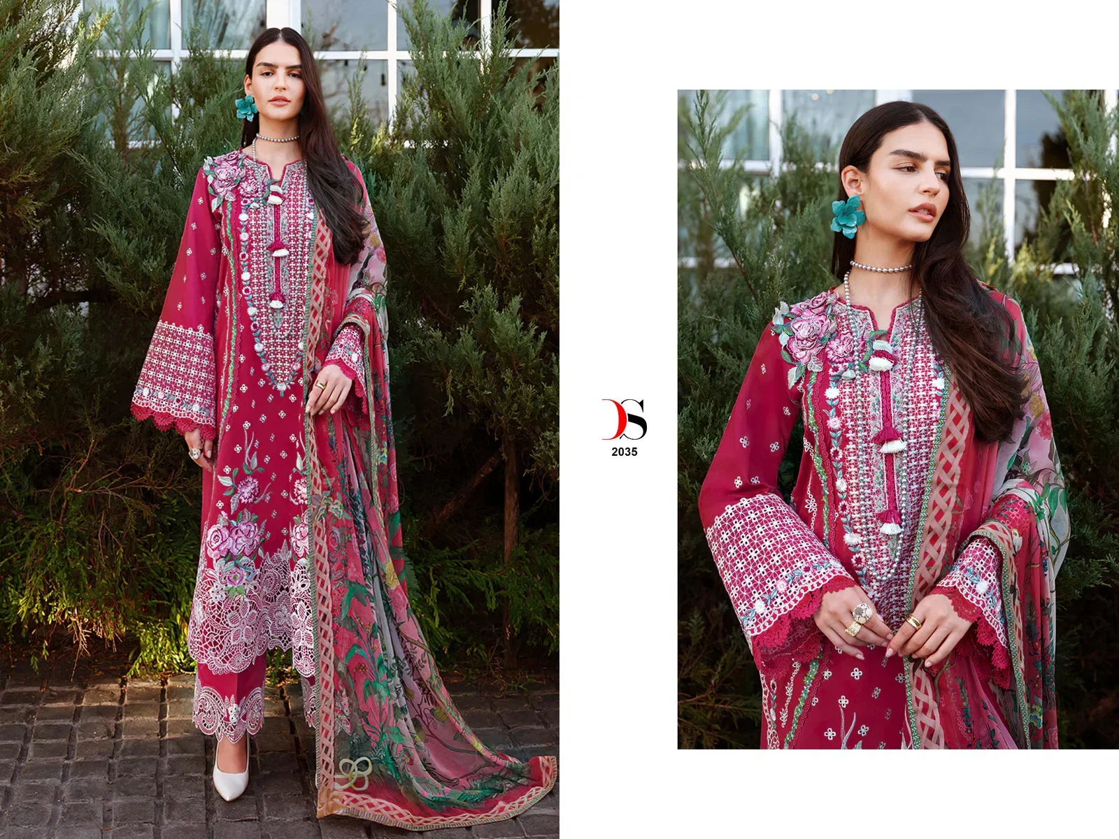 Deepsy Mushq Vol 4 Cotton Dupatta Cotton Embroidered Salwar Kameez