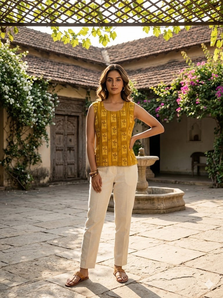Naisha K 1015 Cotton Sleeveless Tops