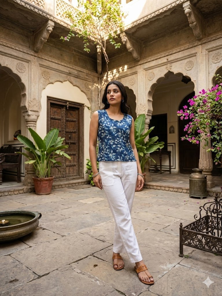 Naisha K 1015 Cotton Sleeveless Tops