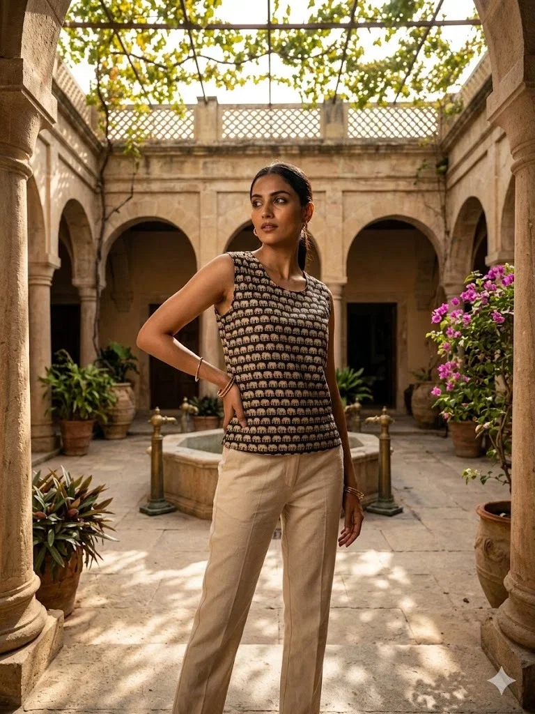 Naisha K 1015 Cotton Sleeveless Tops