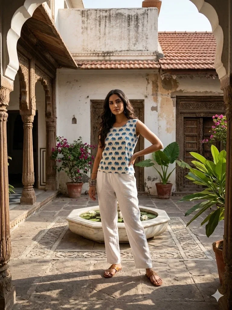 Naisha K 1015 Cotton Sleeveless Tops