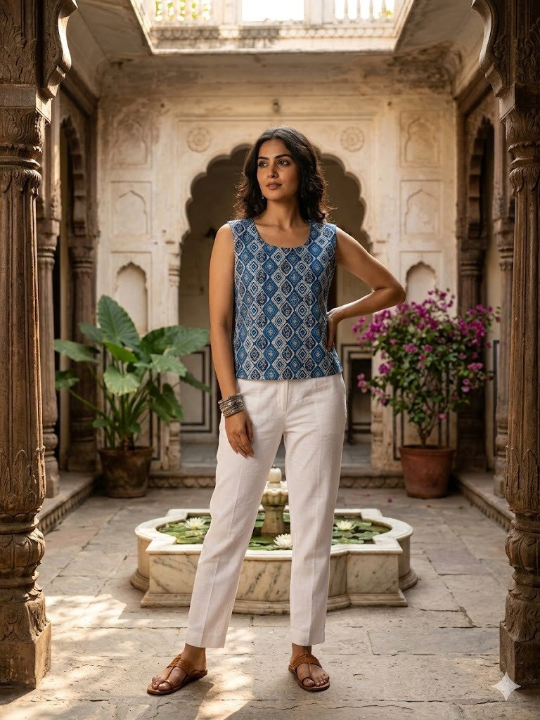 Naisha K 1015 Cotton Sleeveless Tops