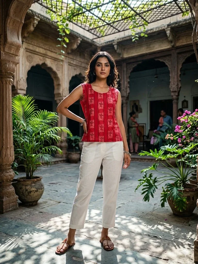 Naisha K 1015 Cotton Sleeveless Tops