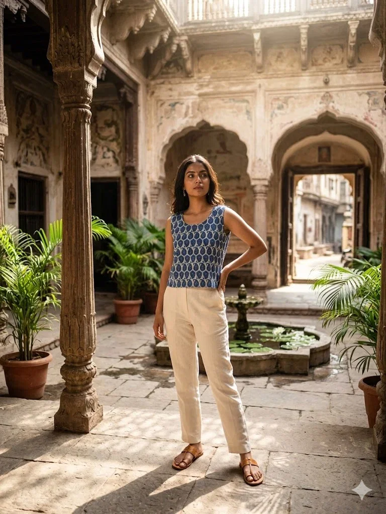Naisha K 1015 Cotton Sleeveless Tops