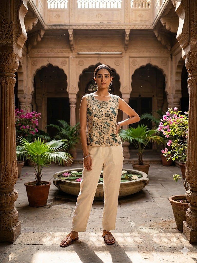 Naisha K 1015 Cotton Sleeveless Tops