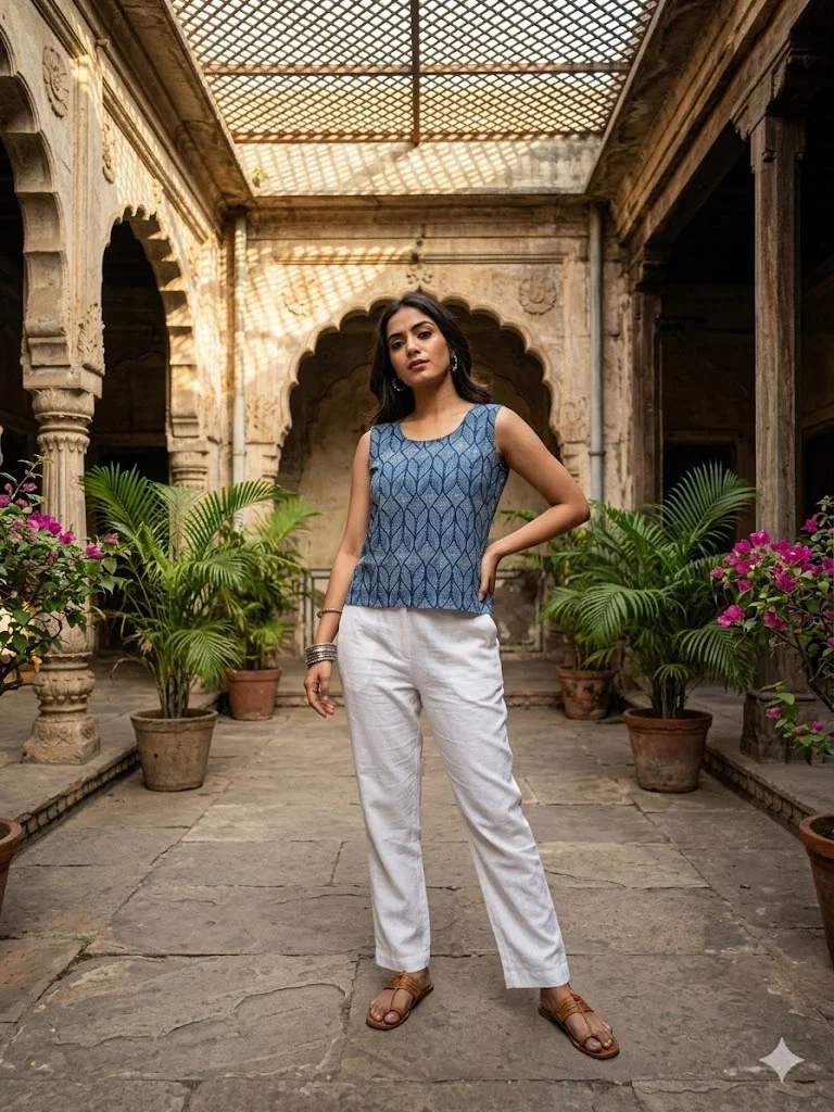 Naisha K 1015 Cotton Sleeveless Tops