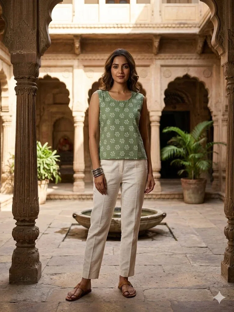Naisha K 1015 Cotton Sleeveless Tops