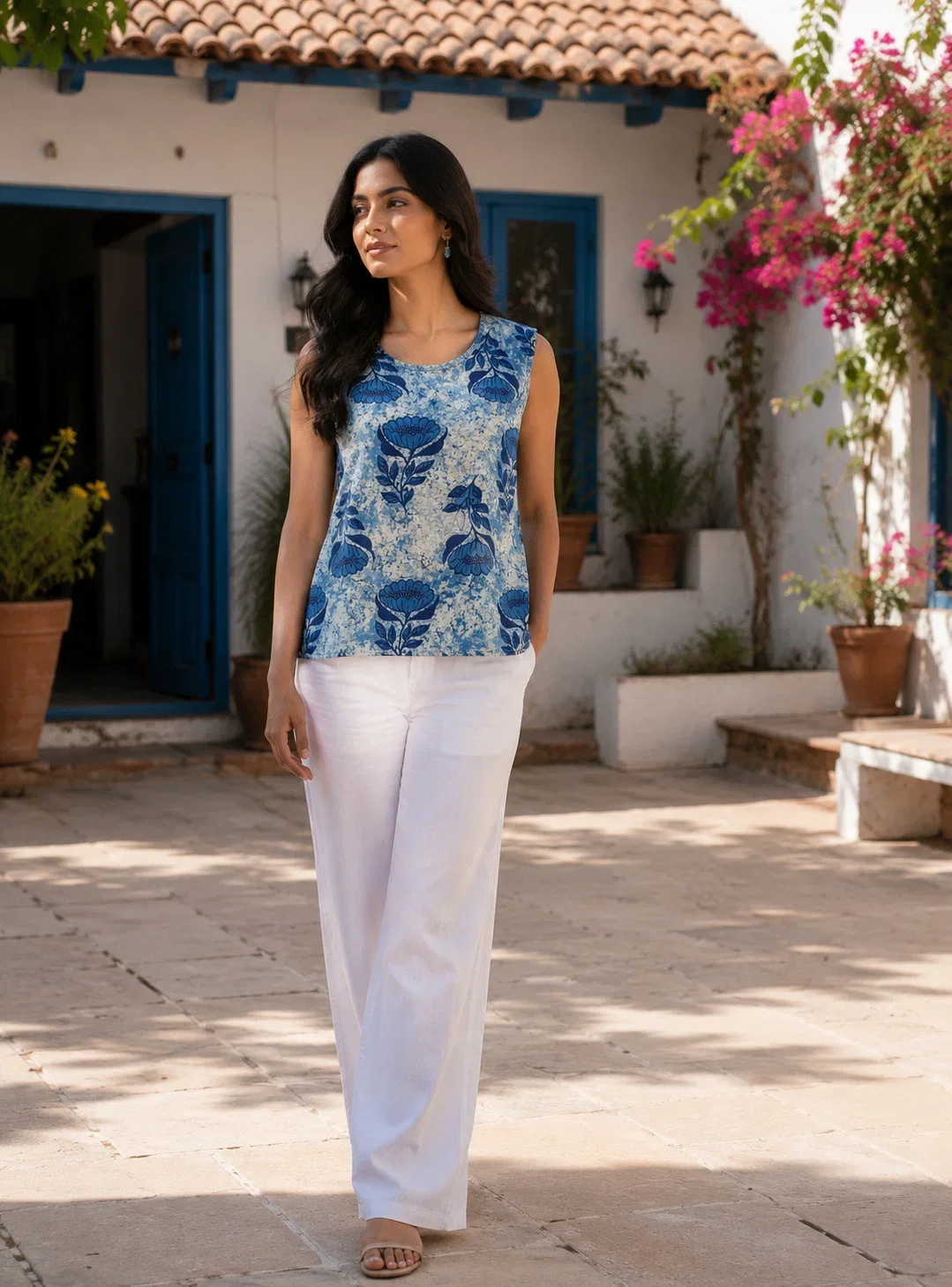 Naisha K 1015 Cotton Sleeveless Tops