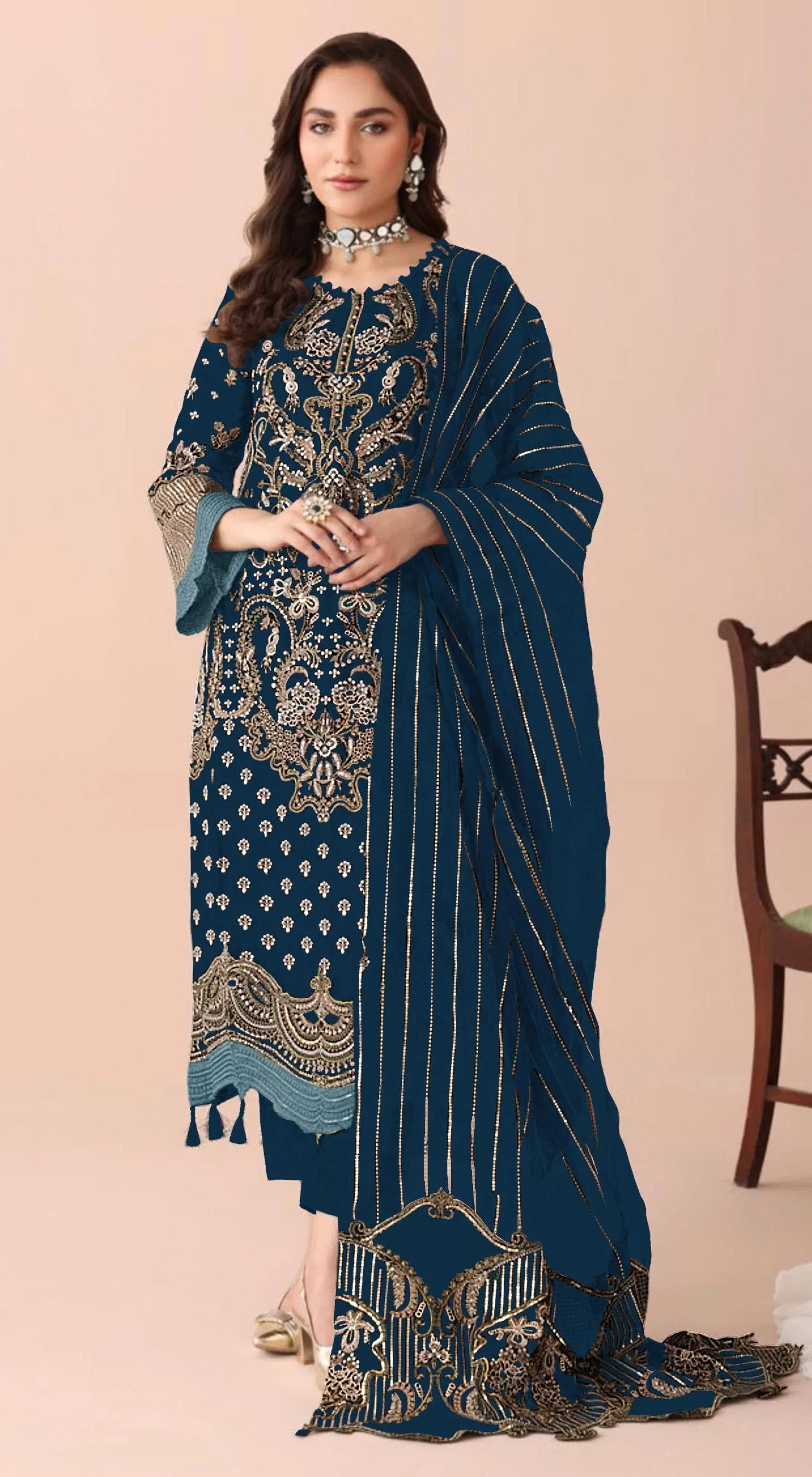 Mah E Rooh 5221 A To E Faux Georgette Embroidered Salwar Kameez