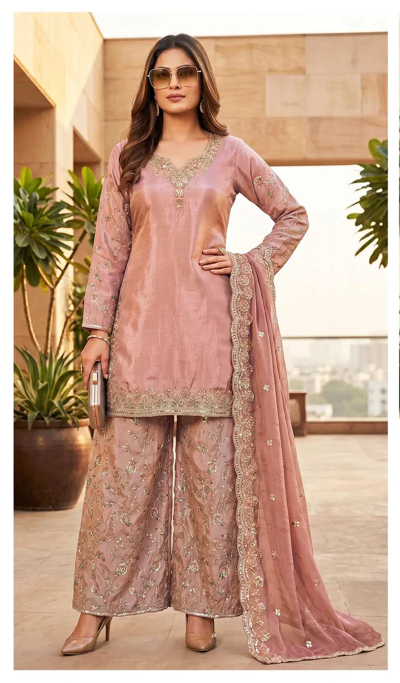 Deepsy D 3494 A To D Viscose Tissue Silk Beats Work Salwar Kameez