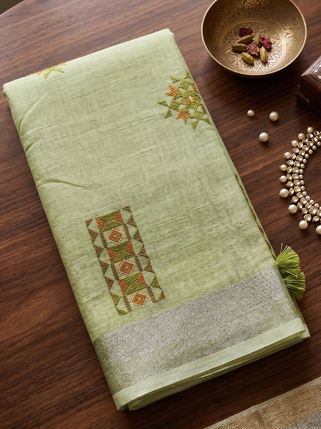 AST Samaira Linen Cotton Embroidery Sarees Collection