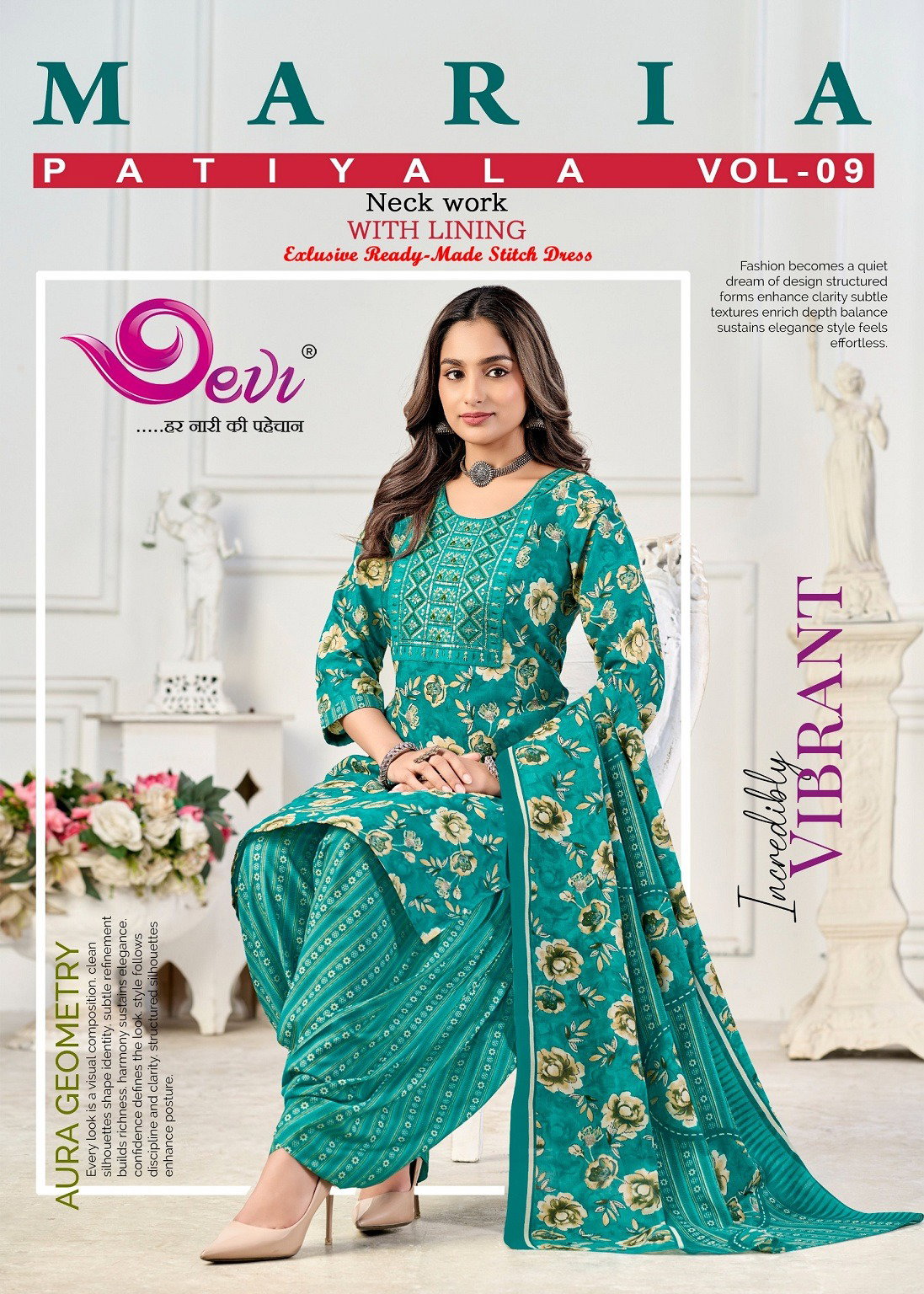 Devi Maria Vol 9 Indo Cotton Printed Readymade Patiala Suits Collection