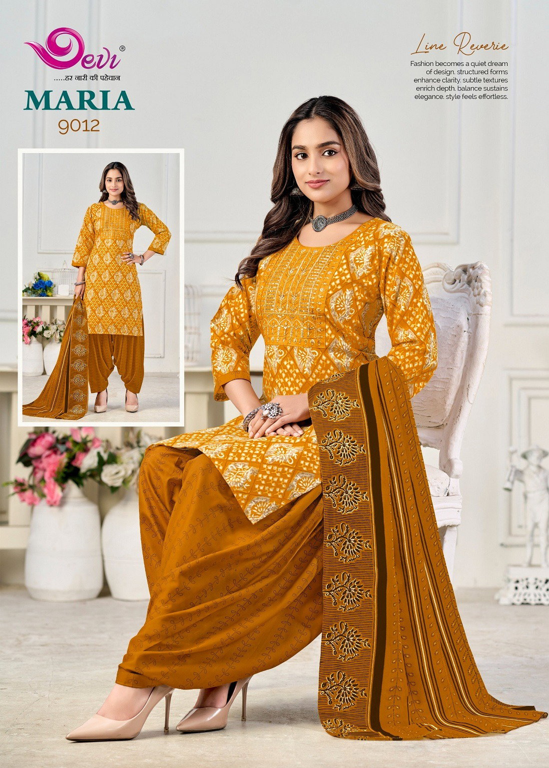 Devi Maria Vol 9 Indo Cotton Printed Readymade Patiala Suits Collection