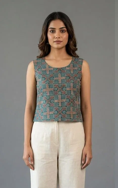 Naisha K 812 Vol 2 Cotton Printed Reversible Crop Tops Collection
