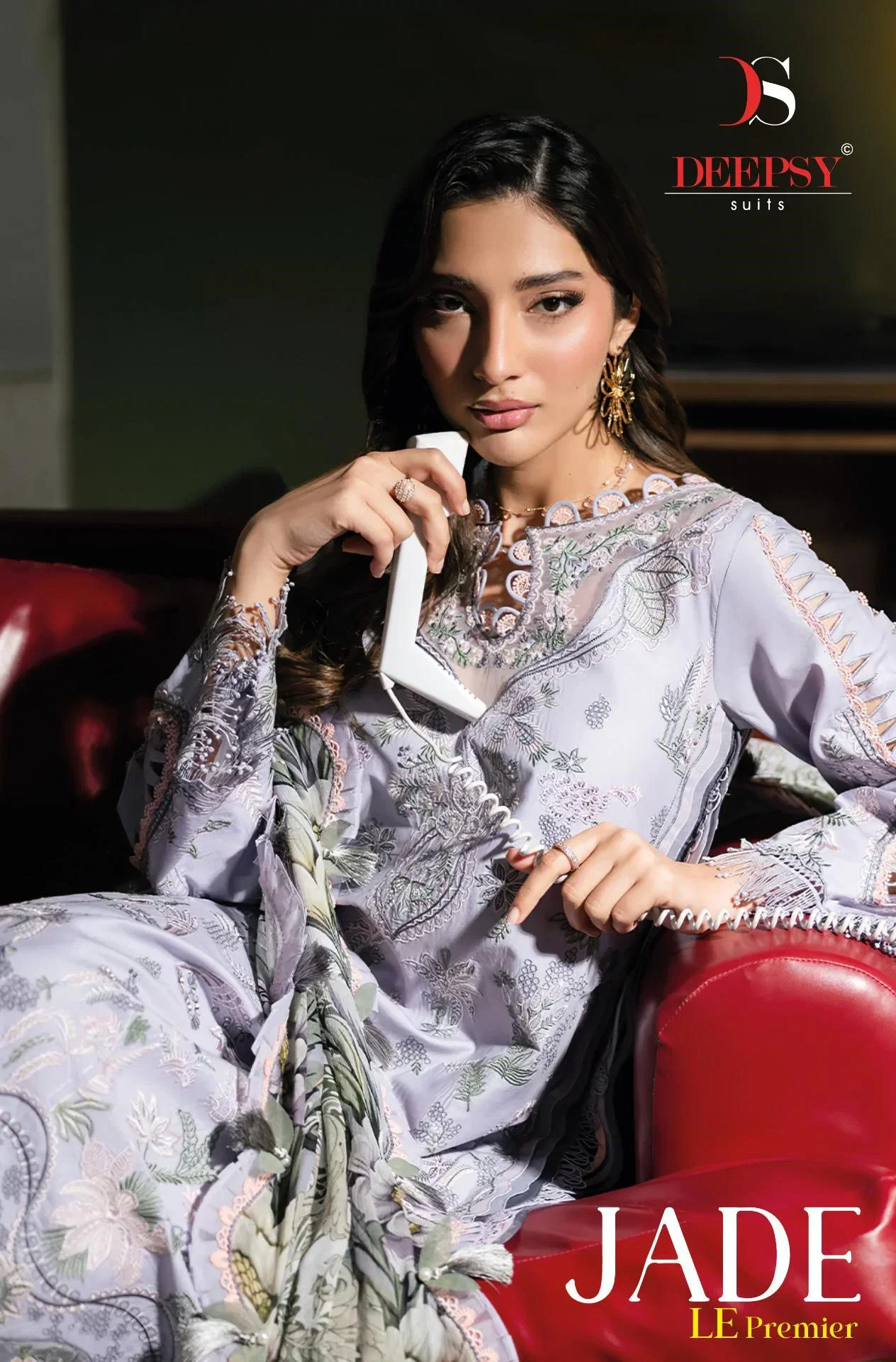 Deepsy Jade Le Premier Cotton Dupatta Cotton Embroidered Salwar Kameez