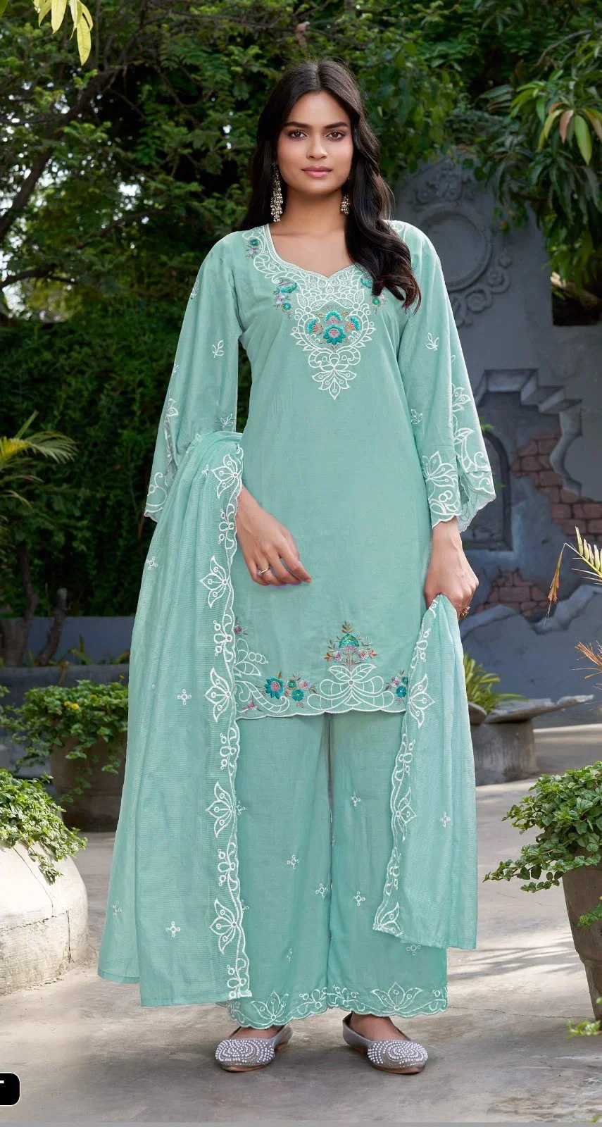 Khas 414 A To D Cambric Cotton Embroidered Salwar Kameez Collection