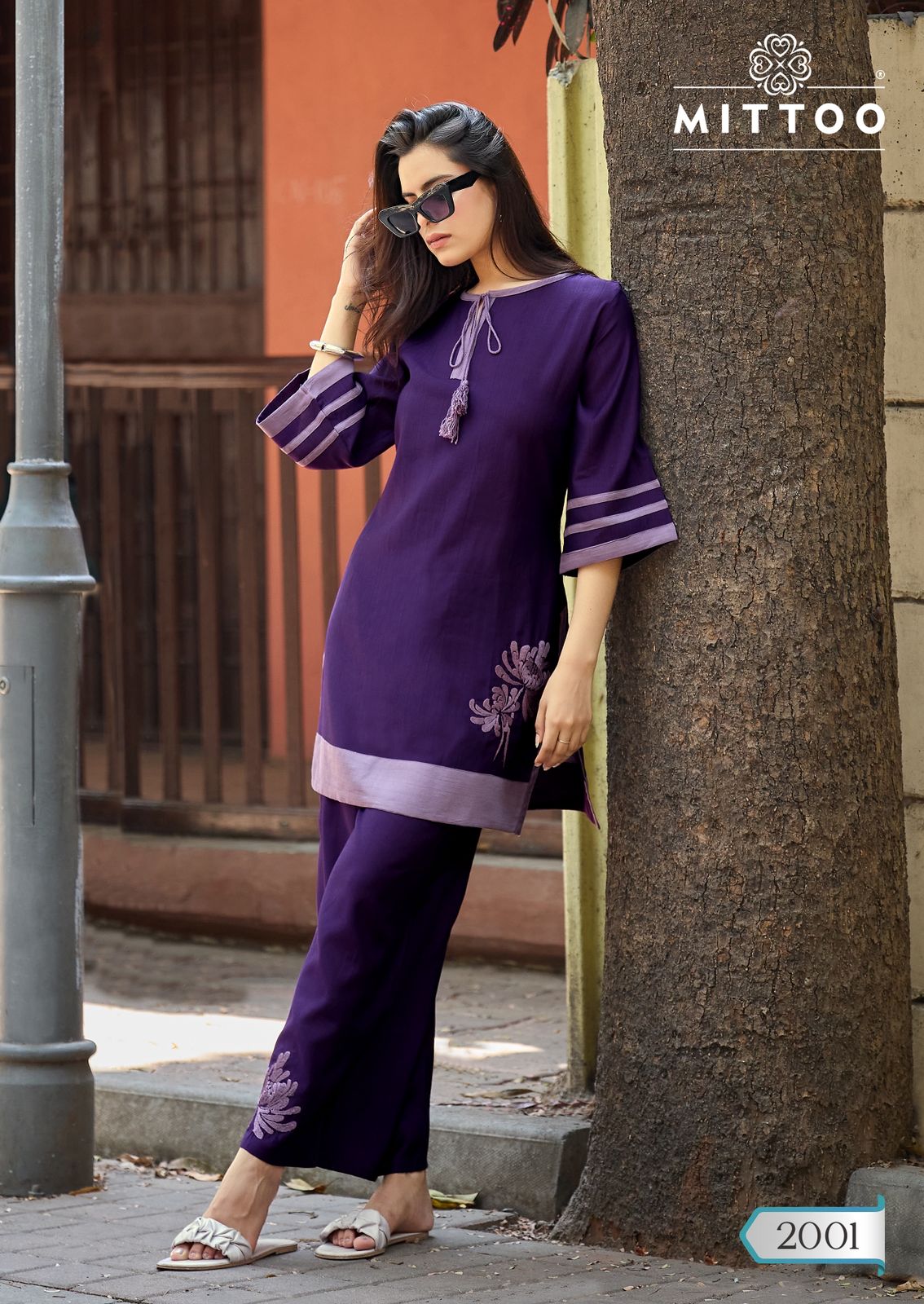 Mittoo Marine Life Viscose Weaving Thread Work Co Ord Set Collection