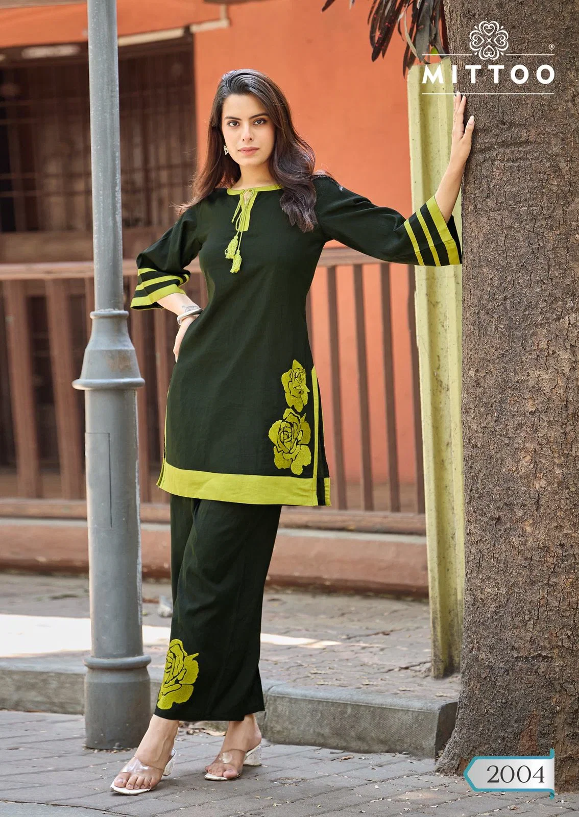 Mittoo Marine Life Viscose Weaving Thread Work Co Ord Set Collection