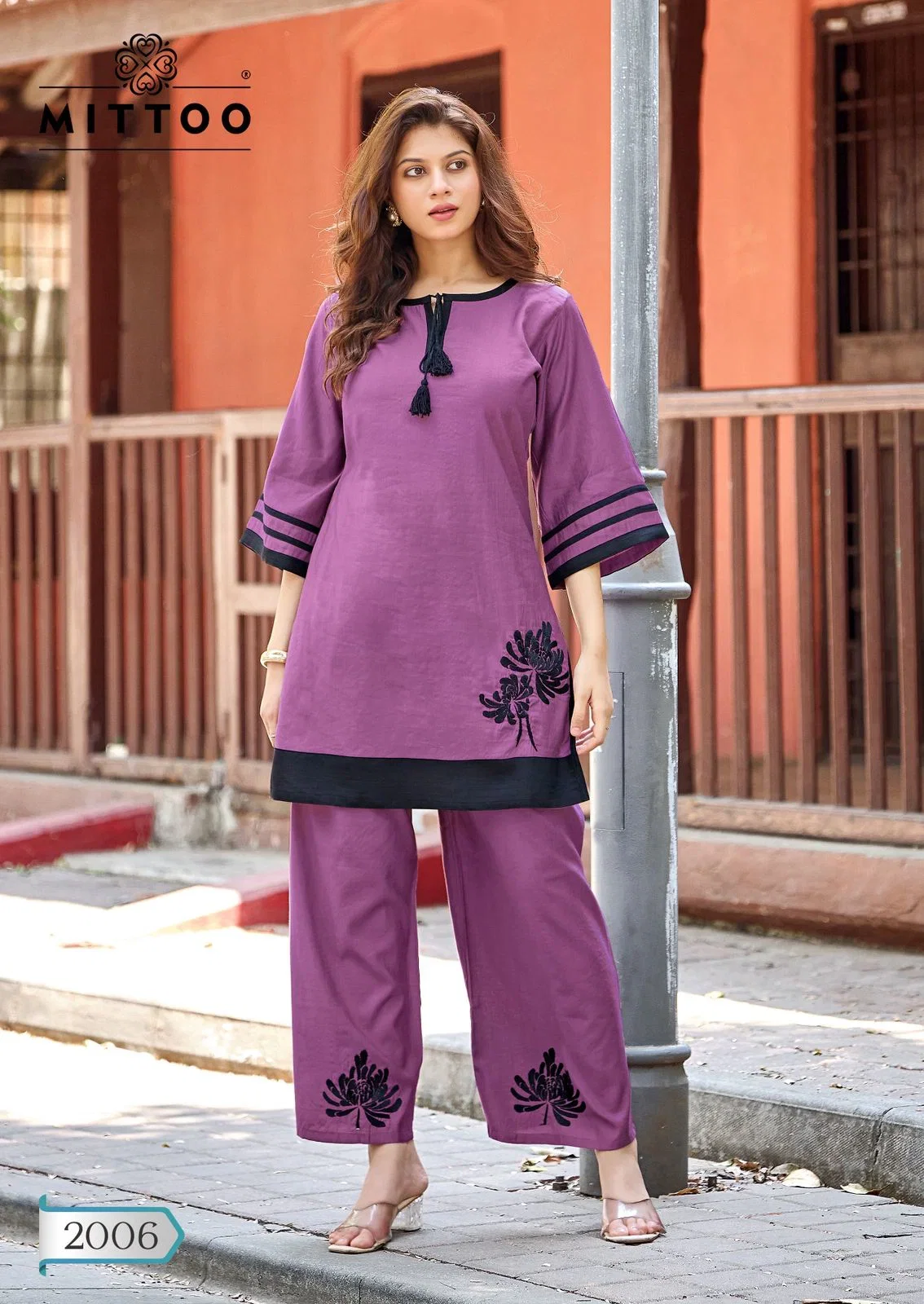 Mittoo Marine Life Viscose Weaving Thread Work Co Ord Set Collection