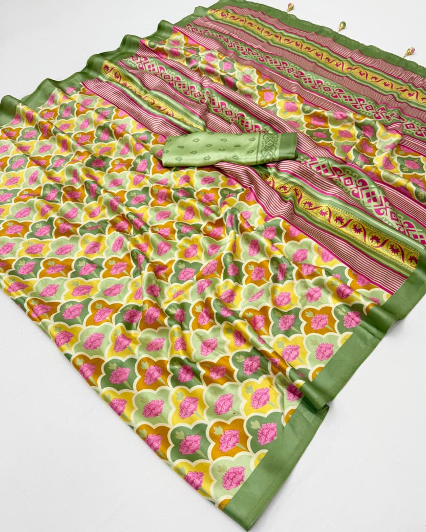 Lux Vol 38 Semi Modal Ajrakh Printed Saree Collection