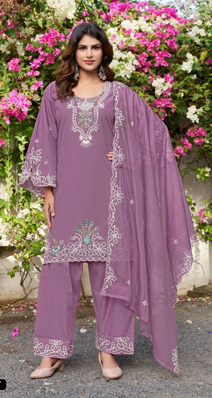 Khas 415 A To D Cambric Cotton Embroidered Salwar Kameez