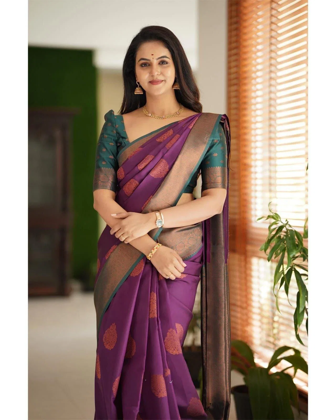 Soft Silk 4059 Lichi Silk Jacquard Worked Saree Collection