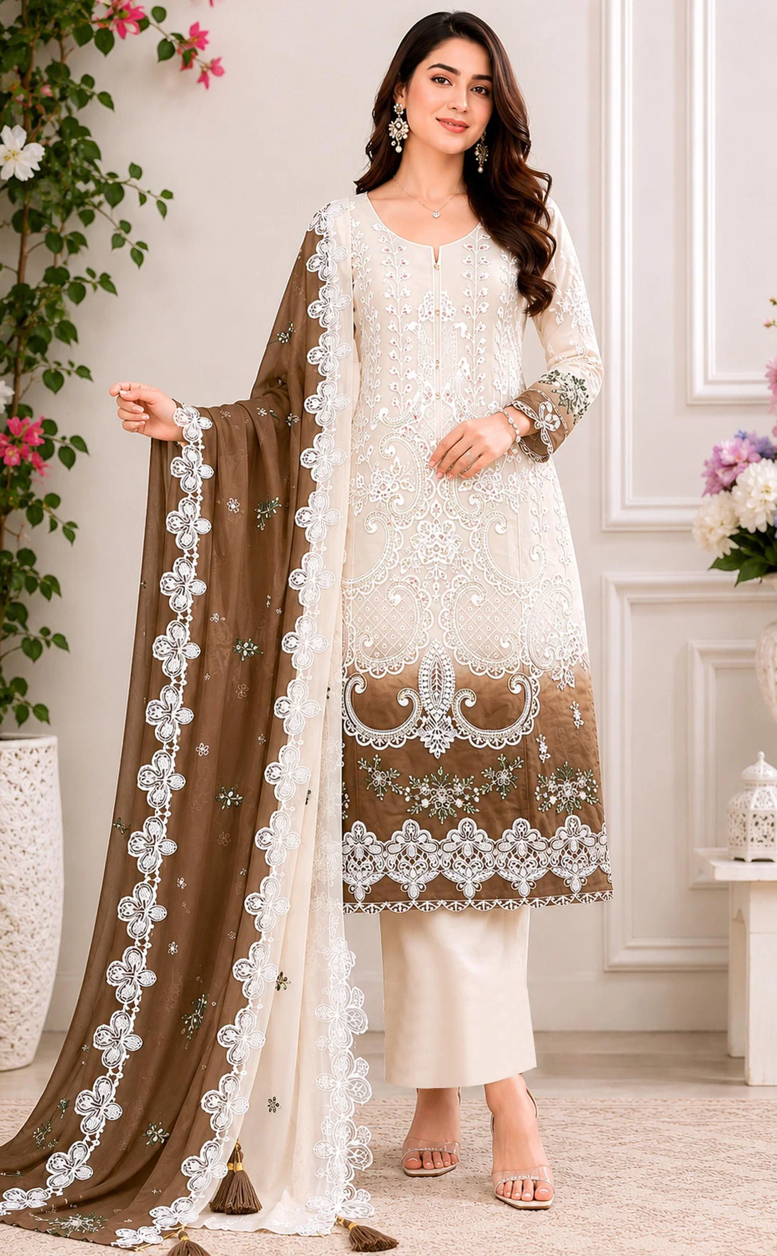 Mah E Rooh 4251 A To D Star Georgette Shaded With Embroidered Salwar Kameez