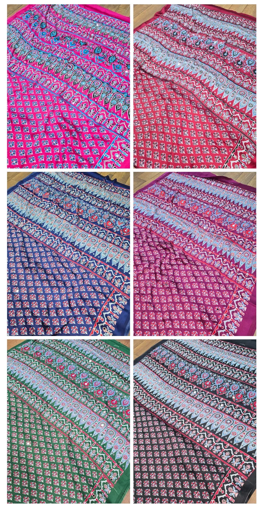 Lux Vol 39 Modal Satin Ajrakh Printed Saree Collection