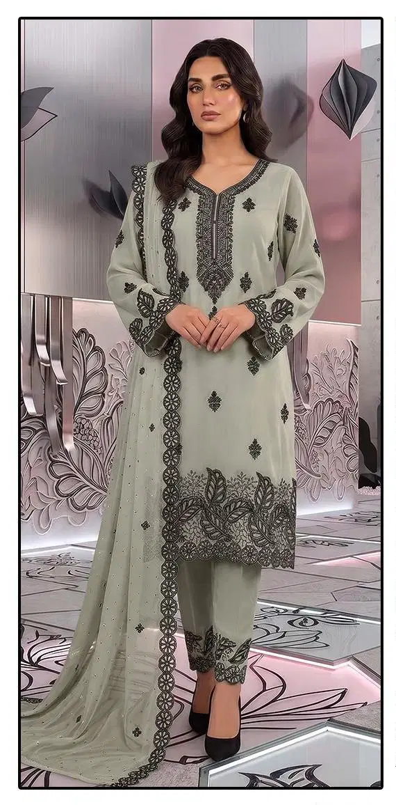 Hoor Tex 848 A To D Georgette Embroidered Salwar Kameez