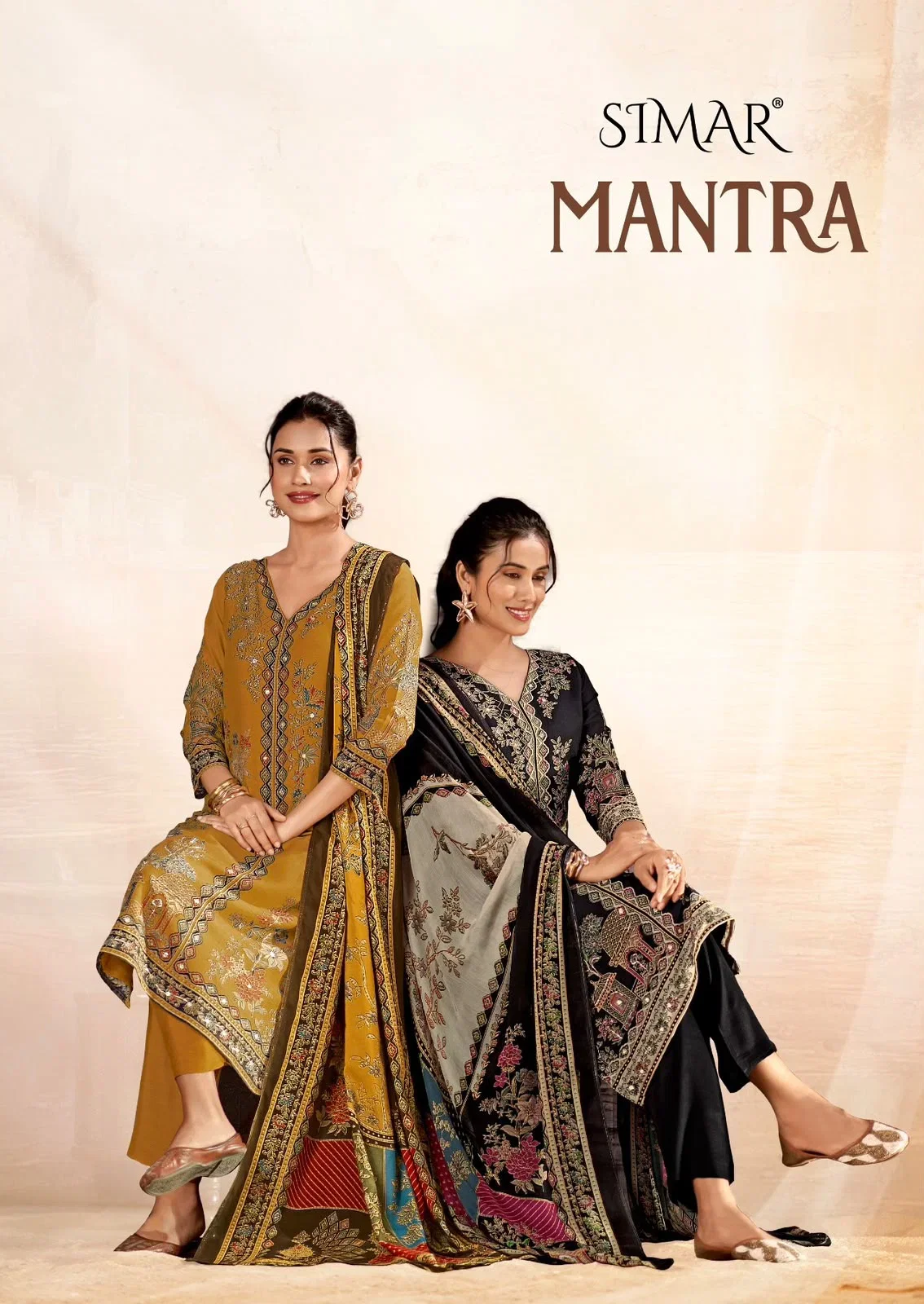 Glossy Simar Mantra Lawn Cotton Digital Print Handworked Salwar Kameez
