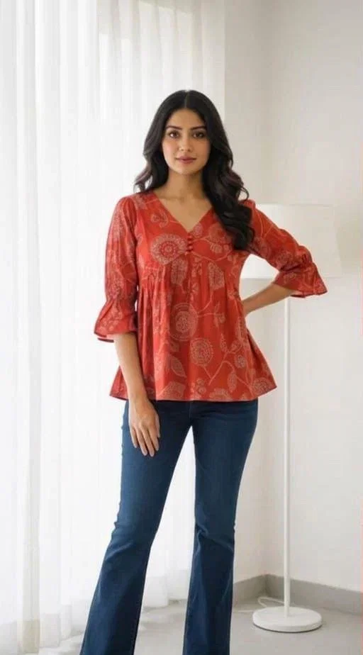 Naisha K 1024 Cotton Printed Tops Collection