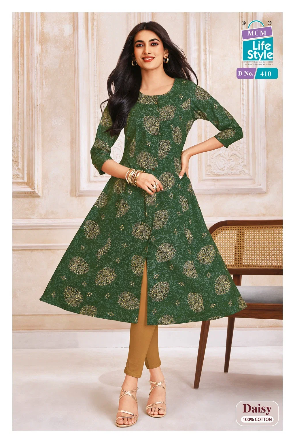 Mcm Daisy Vol 4 Cotton Printed A Line Kurti Collection