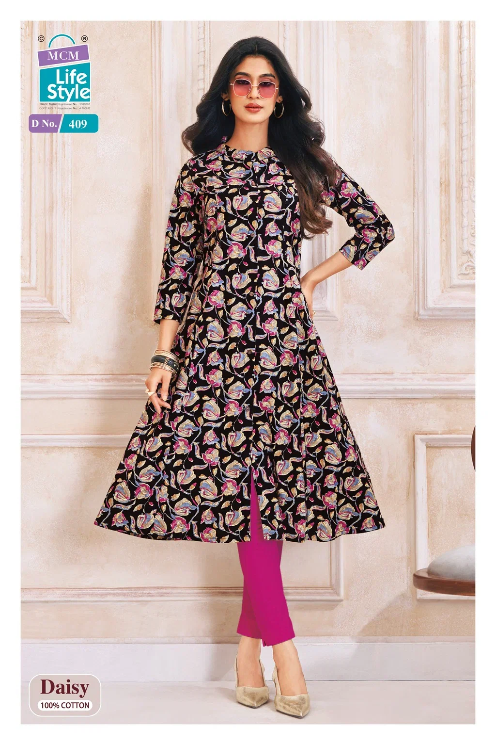 Mcm Daisy Vol 4 Cotton Printed A Line Kurti Collection