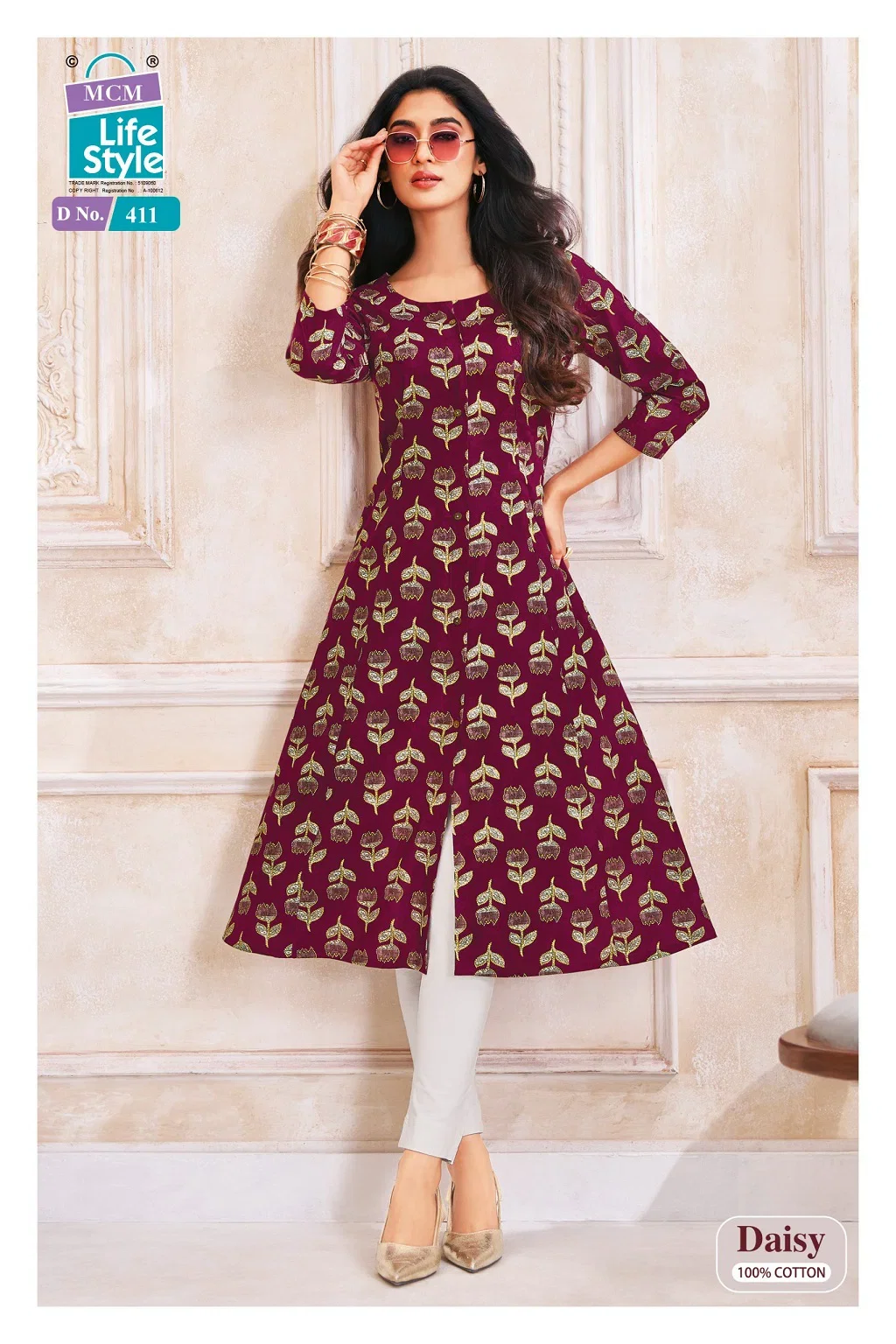 Mcm Daisy Vol 4 Cotton Printed A Line Kurti Collection