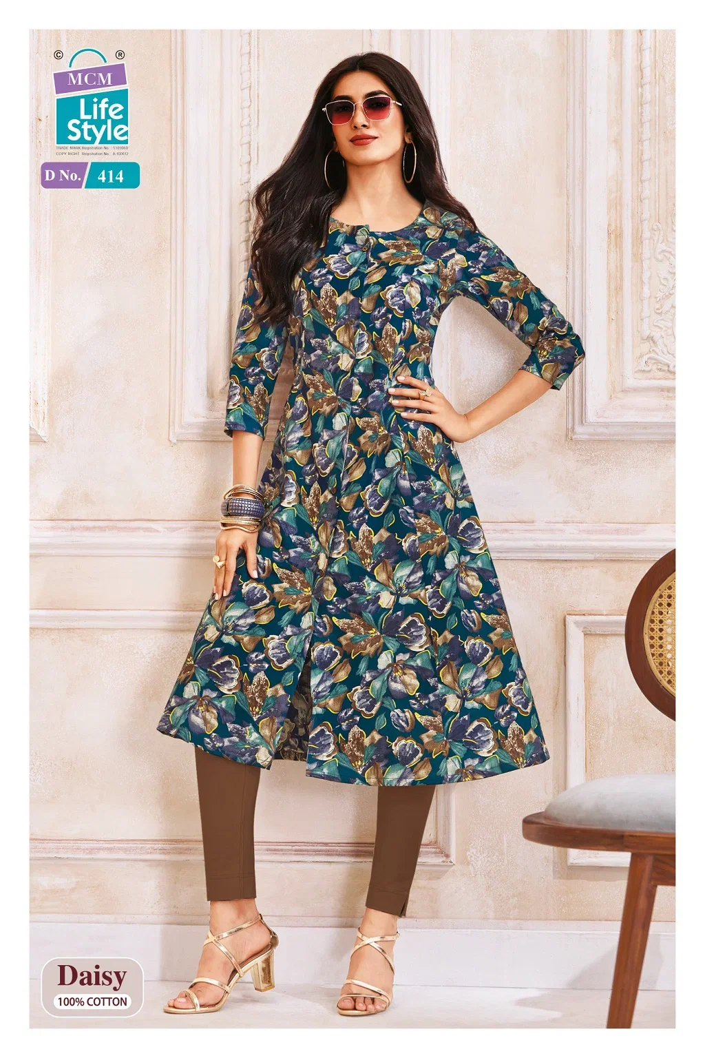 Mcm Daisy Vol 4 Cotton Printed A Line Kurti Collection